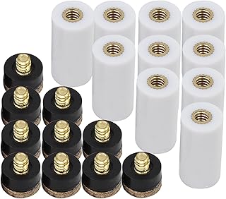 OCR® 12mm Hard Brown Cue Tips Billiard Replacement Screw-on Tips with Pool Cue Stick Ferrules 10 Pcs Cue Tips (12mm Hard Brown Tips Set)