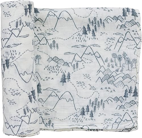 Miniatura 4 de Mebie Baby Daisy Dream Muslin Swaddle, Modern and Neutral Swaddle Blanket for Baby Girl or Boy, Soft Baby Blankets, Newborn Swaddle Blanket, 0-3