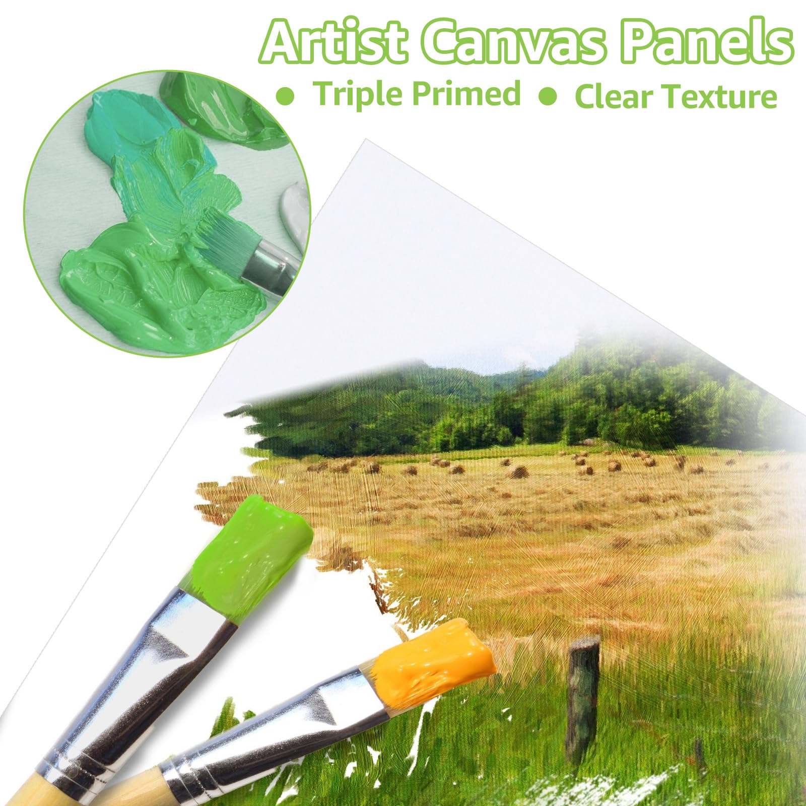 APACALI 24 Pack Canvas for Painting 28 x 36cm, 11 x 14inch Blank Canvas - Image 3
