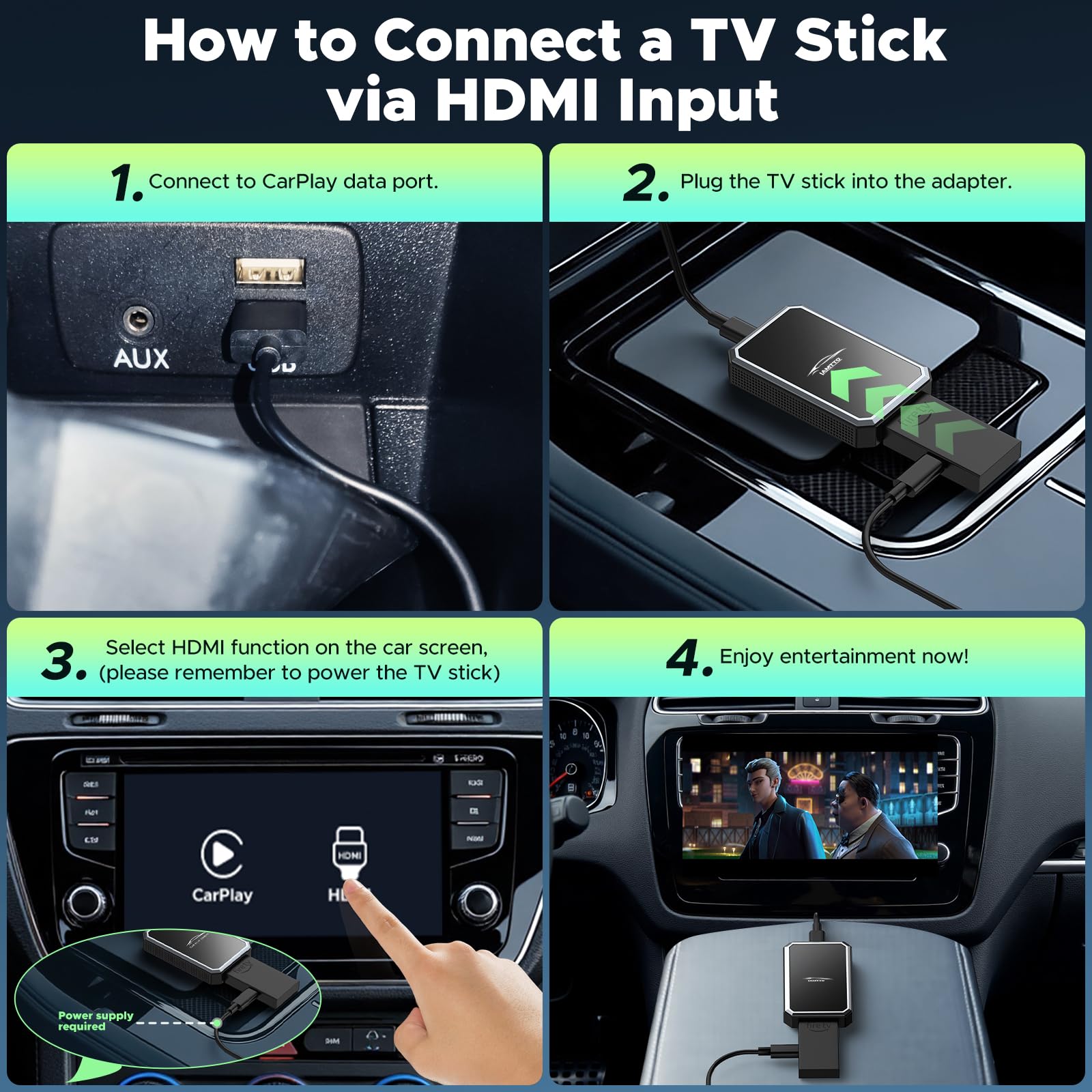 Amazon.com: LAMTTO HDMI Input Car TV & Wireless CarPlay
