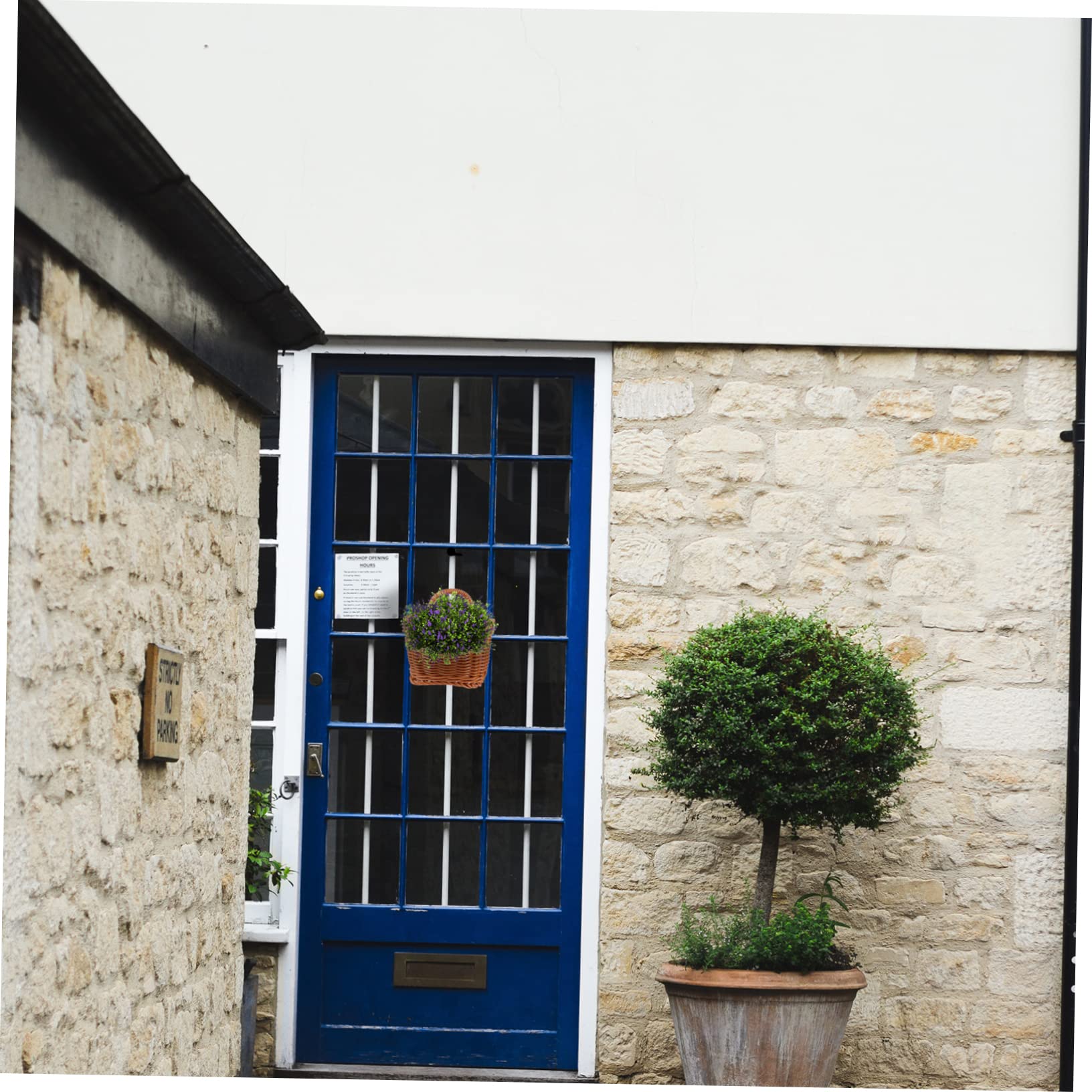 Unomor 1pc Storage Basket Candle Holder Basket Serving Basket Round Woven Basket Home Decoration Organizer with Handle Seagrass Basket Outdoor Pots Hand Decor Rustic Brown Plastic