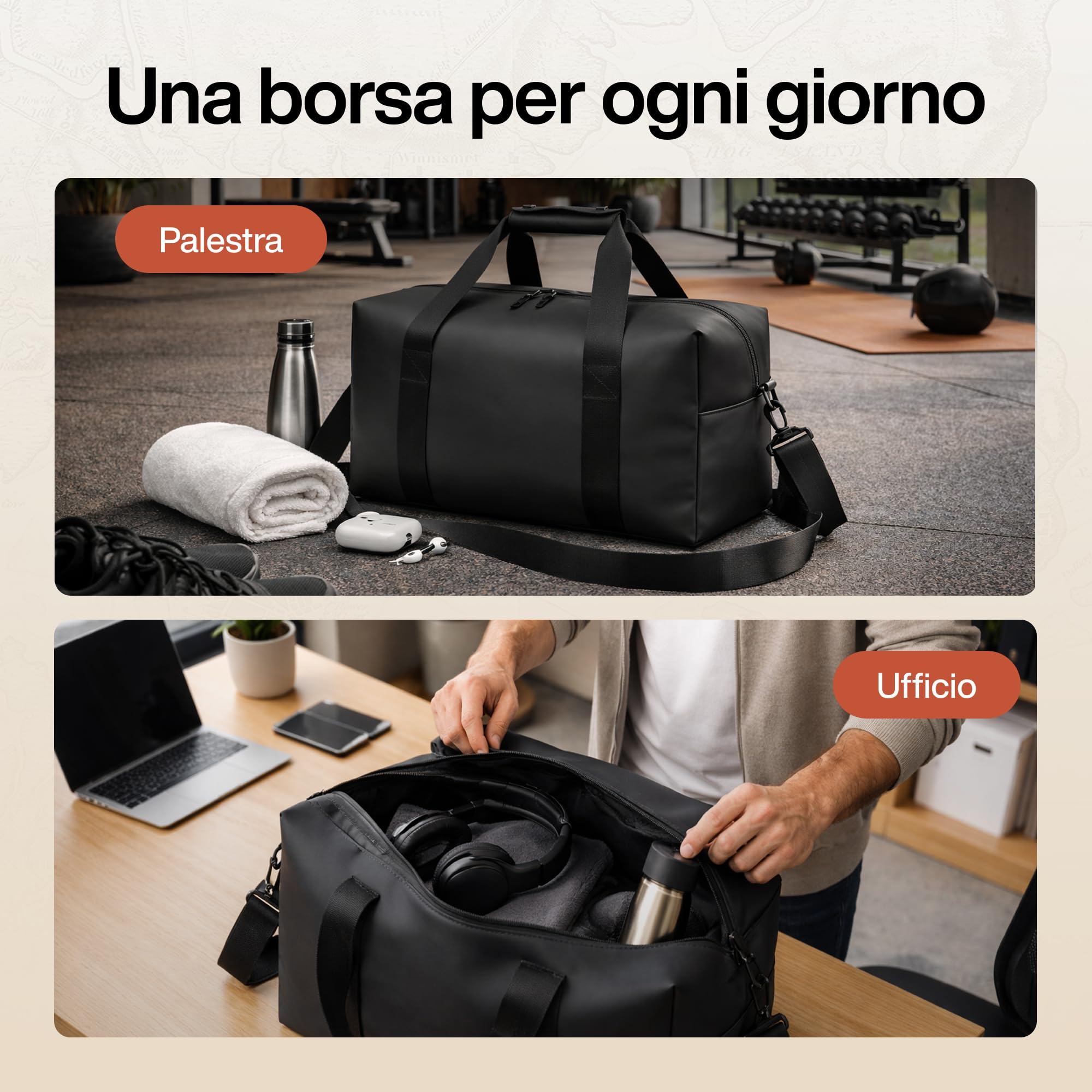 TRAVEL DUDE Borsa Ryanair 40x20x25 – Perfetto Bagaglio a Mano per Viaggio, Compatibile con Ryanair & Wizzair, Nero