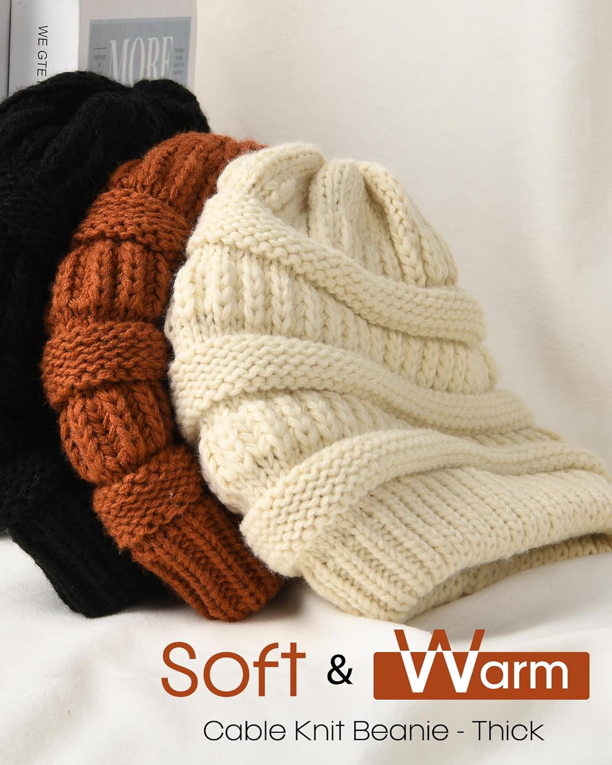 FURTALK Womens Winter Knit Slouchy Beanie Hat Warm Knitted Skull Ski Cap Hats for Women - Image 9