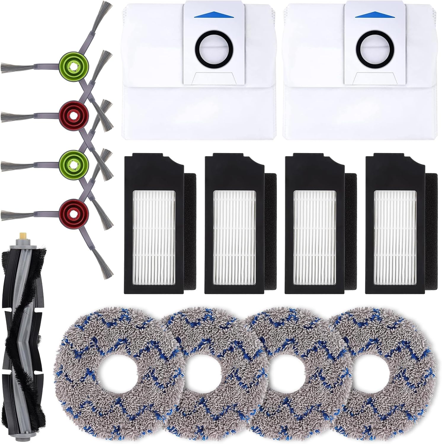 Replacement Parts for Ecovacs Deebot X2 / X2 Omni / X2 Pro / DEX86/ T30S / T30S PRO Robot Vacuum Cleaner - Spare Accessories Kit (Not for T30S COMBO)