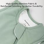 BubblePanda Sac de nuit en bambou 6-12 mois 1.0 Tog Soft Toddler sac de couchage pour les bébés 2-Way Couverture à fermeture éclair pour bébé