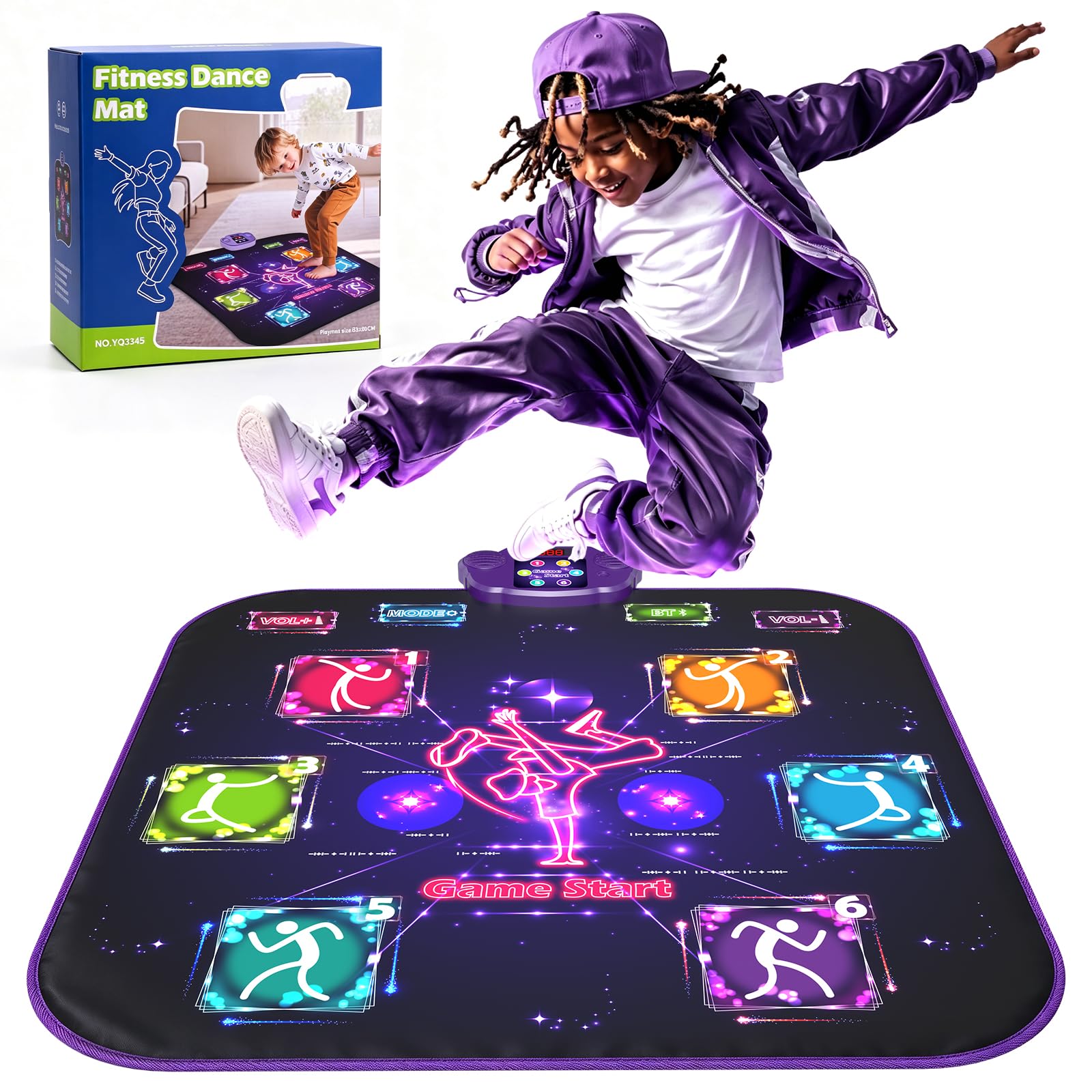 Goody King Tappeto da Ballo Bambini Bluetooth 5 modalità Regalo Bambina 3+