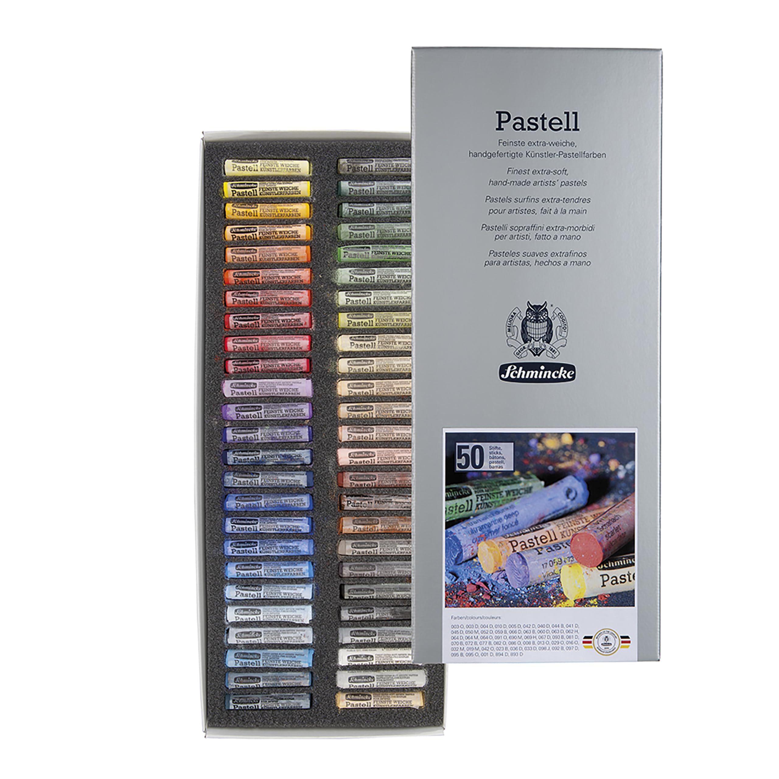 Pastels Extra Doux Schmincke - Boîte 36 Demi-bâtons, Couleurs Larges, Qualité Artiste