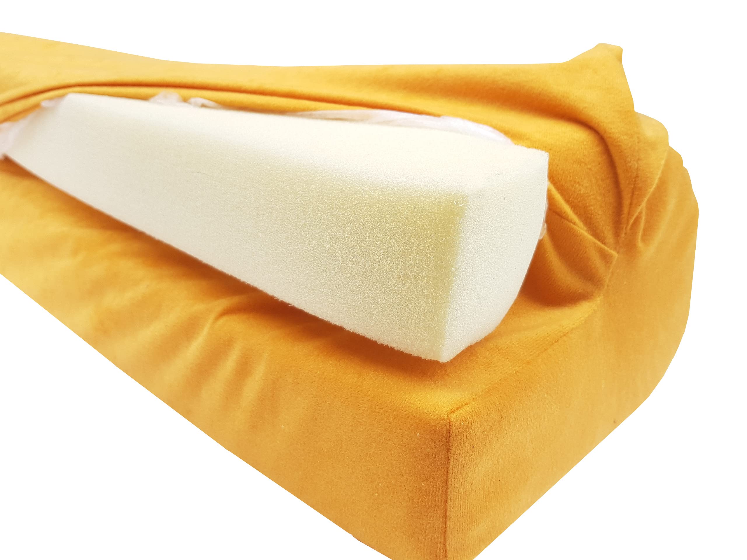 Paraspigoli per lettino, protezione per lettino, protezione da caduta, lunghezza 70 cm, giallo