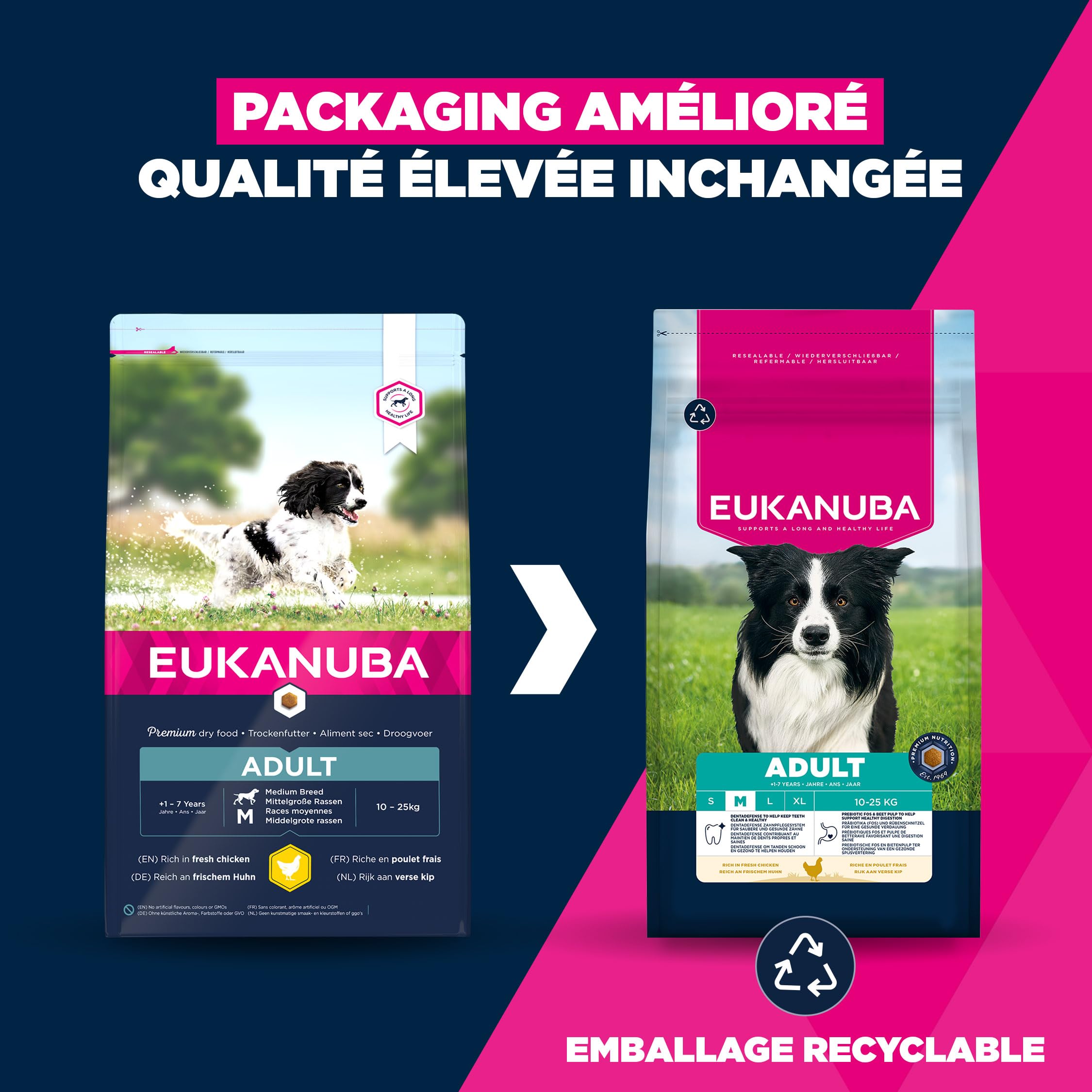 Image secondaire de Eukanuba Life Care Croquettes pour Chien Adulte Moyenne Race - Riche en Poulet 3 kg