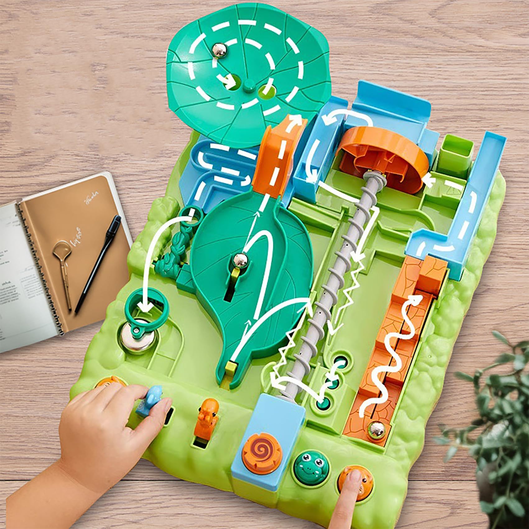 AM ANNA Puzzle Game Toys for Kids, Green Lotus Leaf Ball Fun Game for Kids 4-12 Years, Competition Multiplayer Interactive Tabletop Game Toys for Boys & Girls Ages 3+ Green