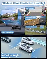 Airpuxem 2K Tolatókamera 5 Colos Monitorral - Fúrás Nélküli, IP69 Vízálló, Éjjellátó Funkció, Egyszerű Telepítés, 12V, SUV/Pickup/Lakóautó K 6