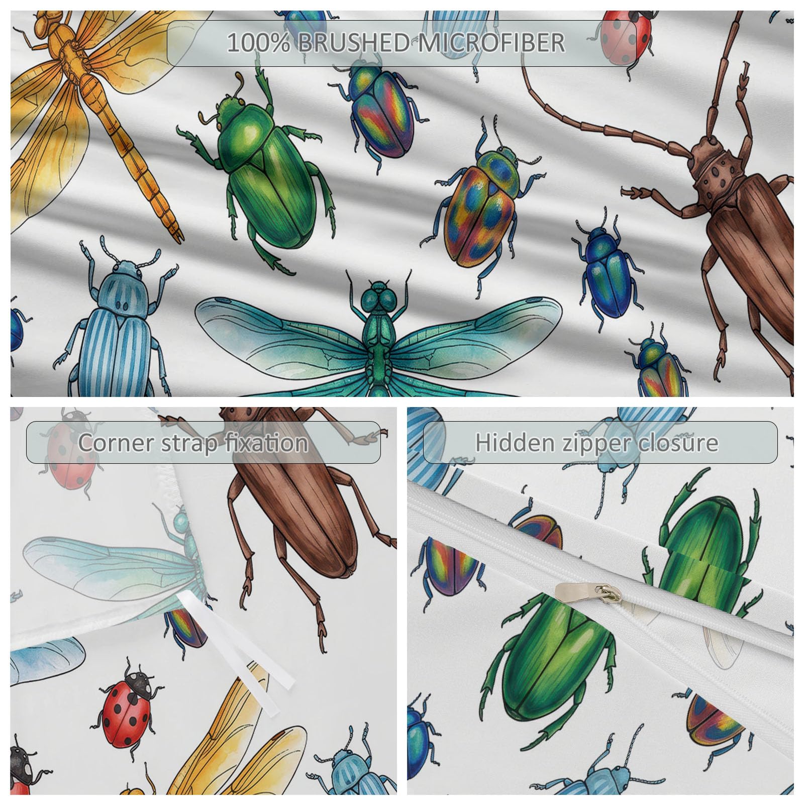 Juego de funda nórdica moderna y sencilla, multicolor, tamaño individual