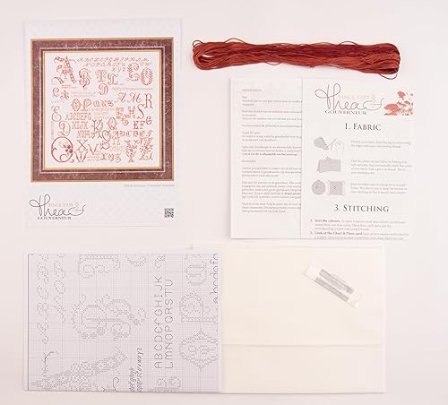 Miniatura 7 de Thea Gouverneur - Kit de punto de cruz contado, muestra de personajes antiguos, lino, 36 unidades, para adultos, 2093