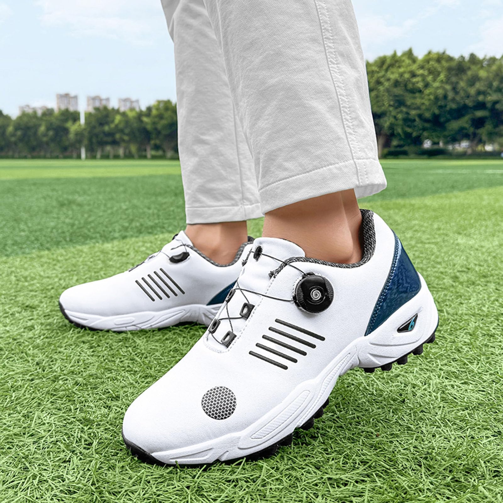 BLBK Chaussures de golf pour homme avec système de lacets