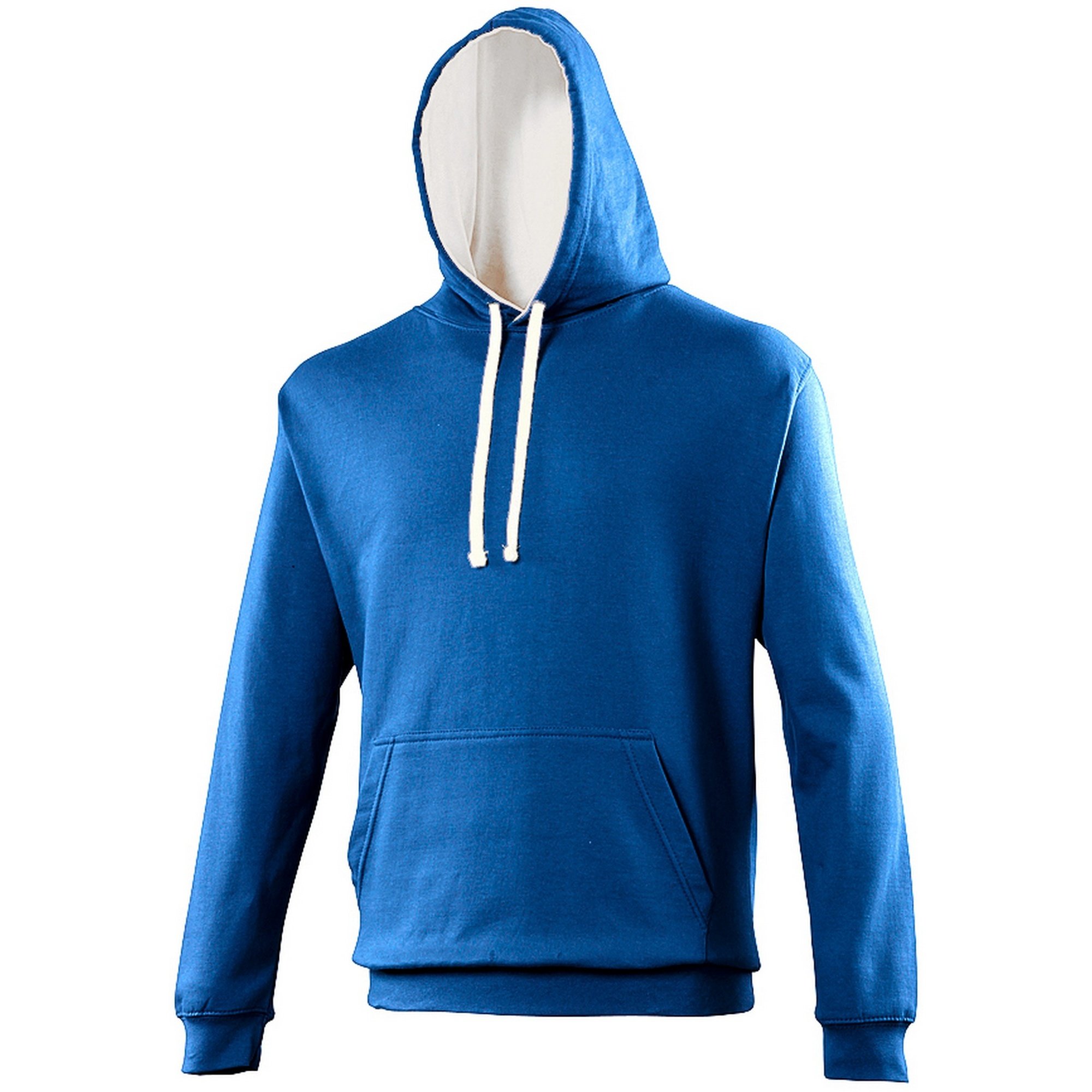 Just Hoods Unisex Bleu Hooded Sweatshirt Varsity