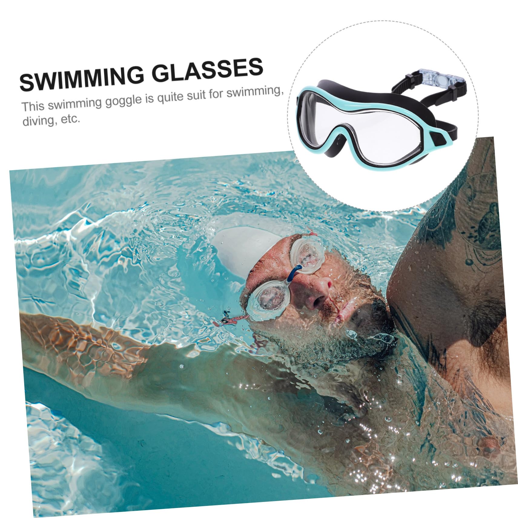 HANABASS 5pezzi Occhialini Unisex Anti-appannamento Protezione Uv e Fascia Regolabile Per Adulti Piscina e Snorkeling