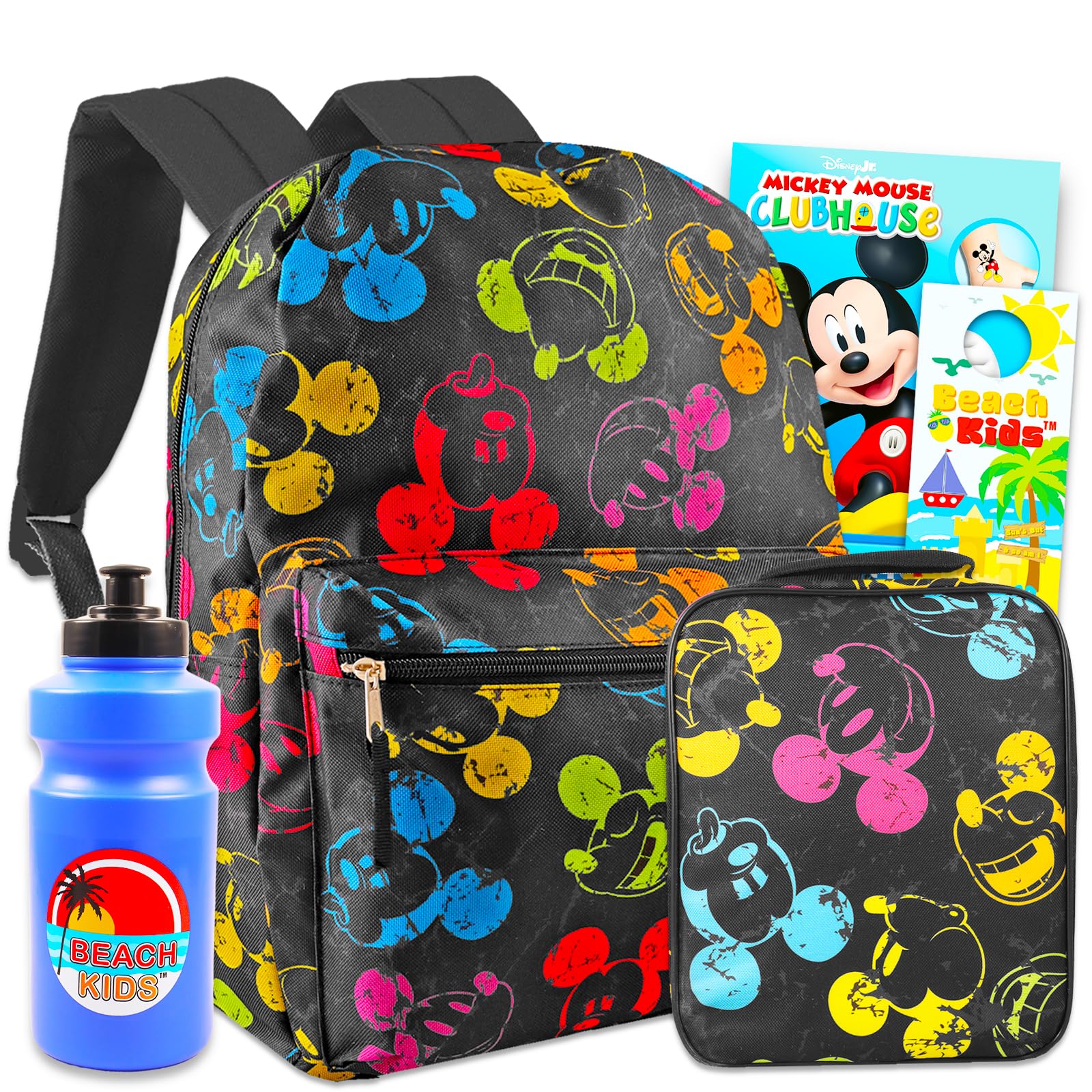 Amazon.com: Disney Mickey Mouse Backpack and Lunch Box Set For