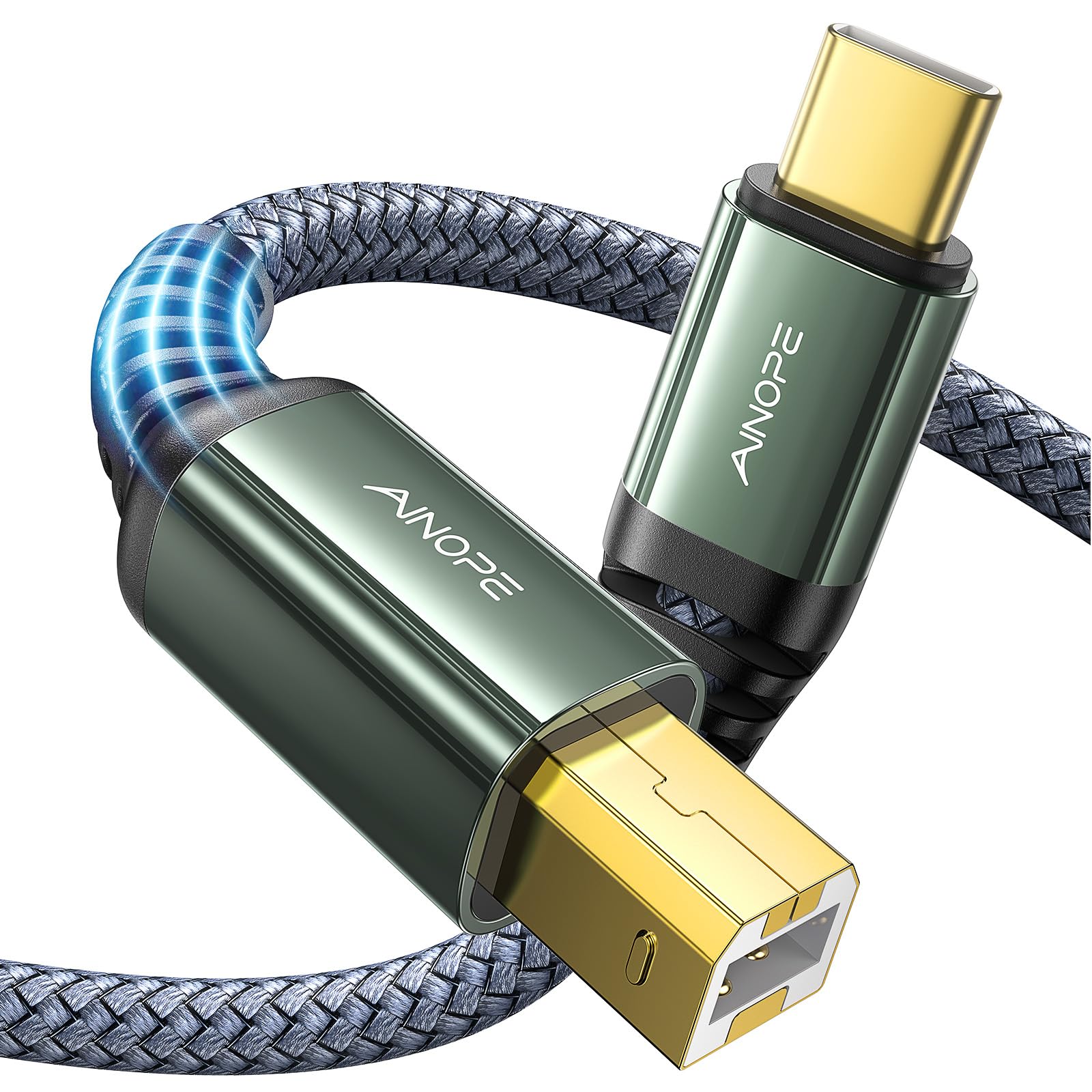 Photo 1 of AINOPE USB B to USB C Cable?High Speed? 6.6FT USB C to USB B Printer Cable for MacBook Pro/Air, MIDI Cord for Yamaha Casio Digital Piano, MIDI Keyboard, DJ Controller, DAC to iPad