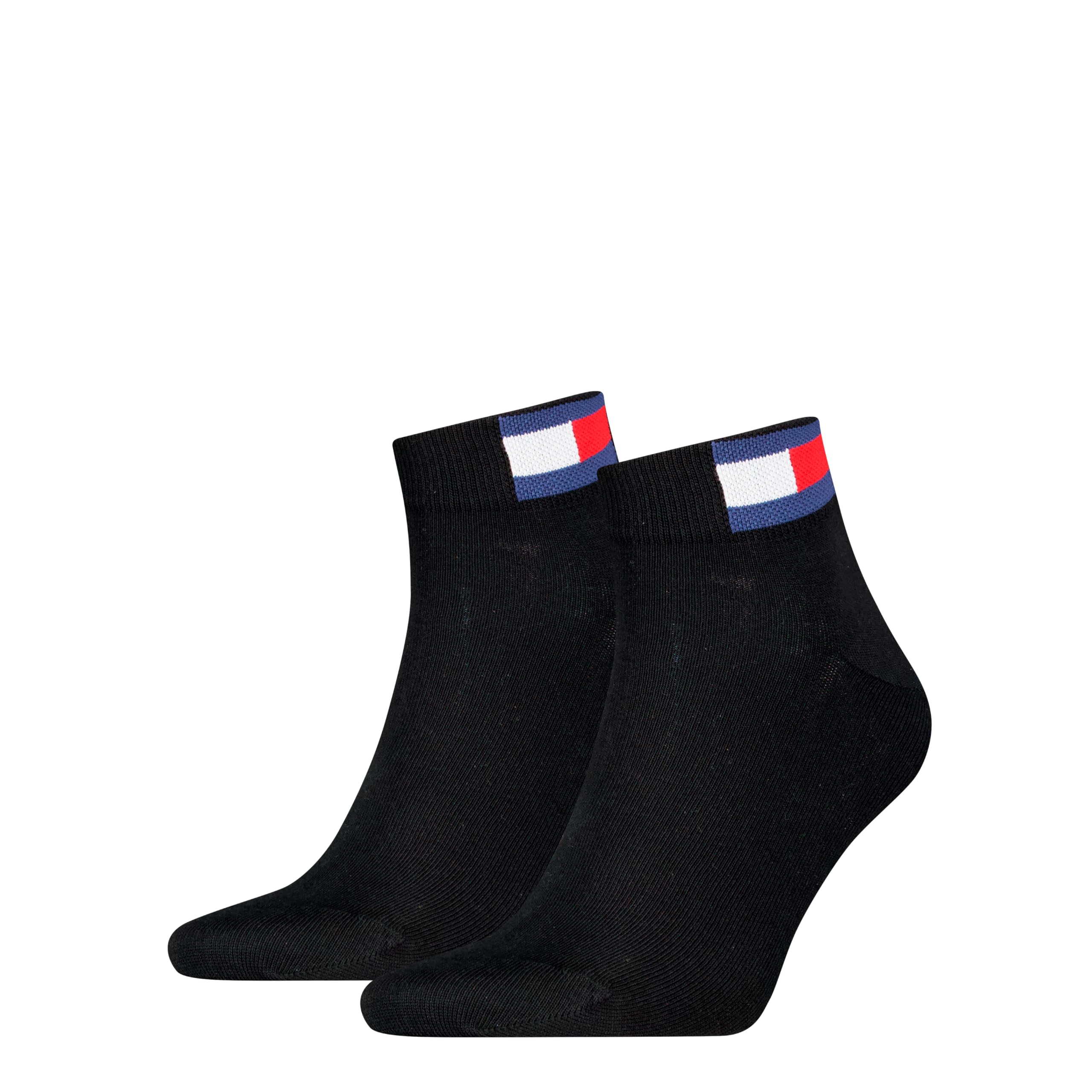 Tommy Hilfiger Quarter Socks, Black, 35/38 (Pack of 2)