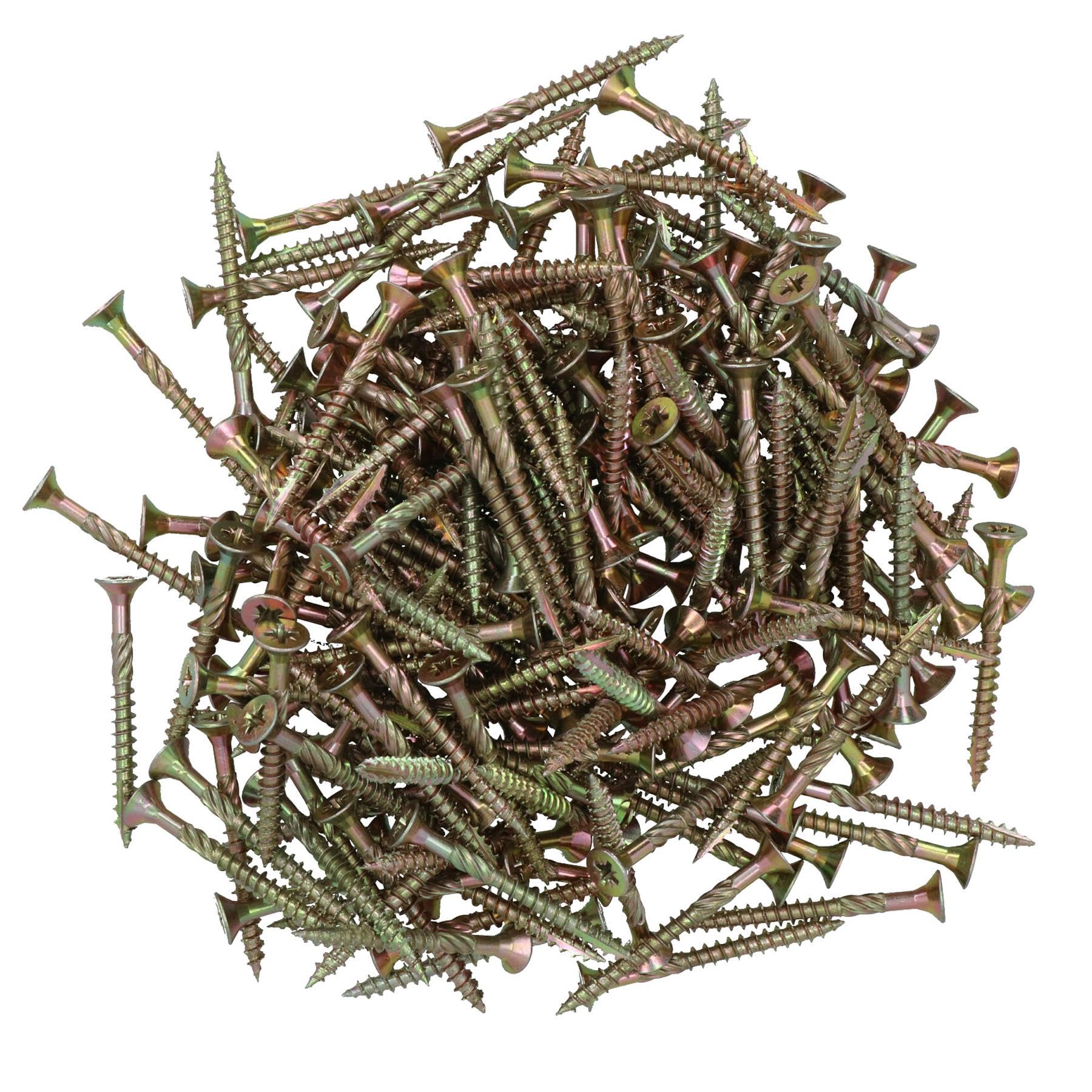 Countersunk Wood Screws 5.0 x 50mm Serrated Edge Prevent Splitting PZ2 200pc