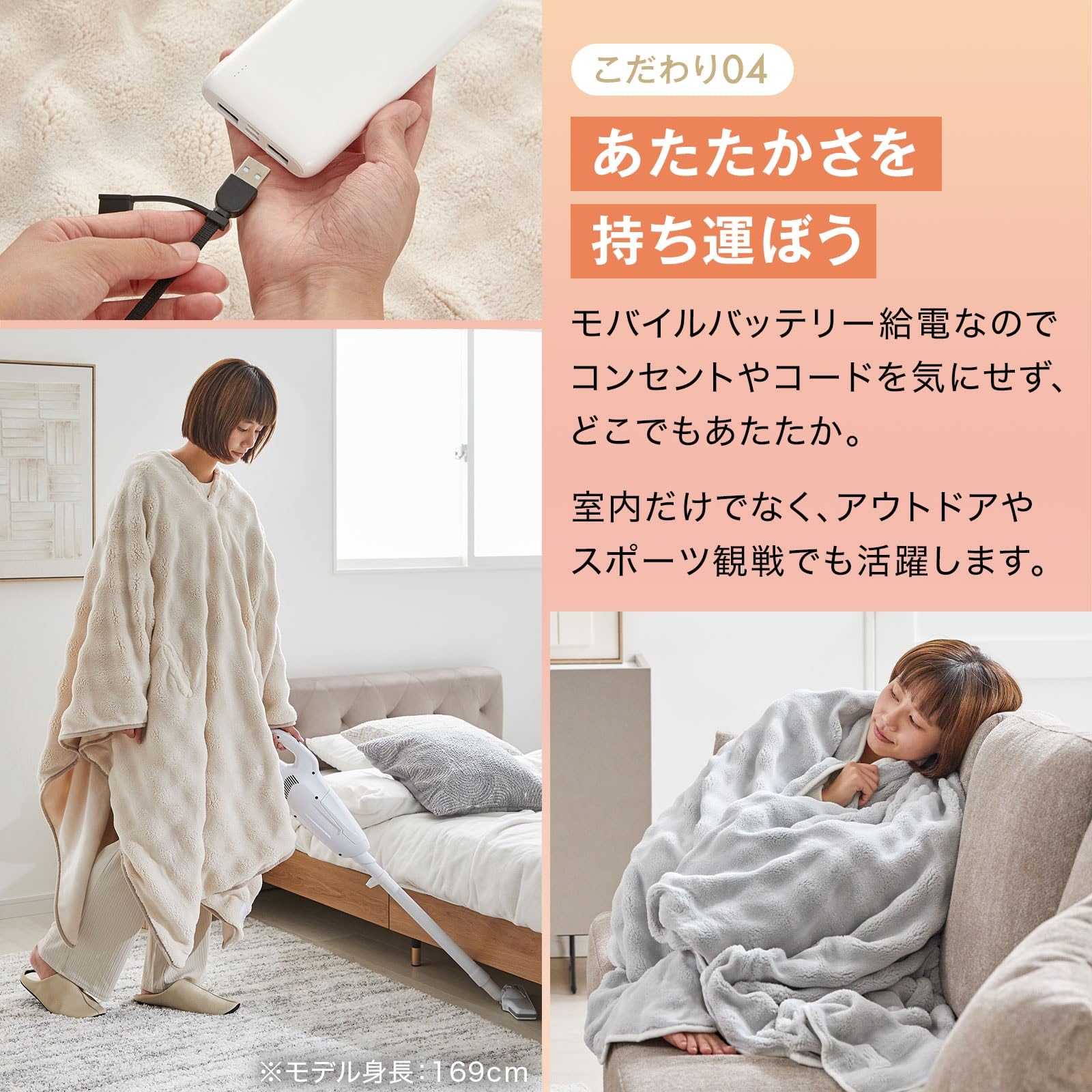 Amazon.co.jp : groony グルーニー 電気ブランケット 冬 4WAY仕様 電気