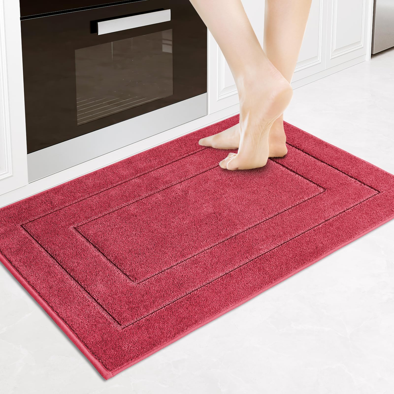 PURRUGS Machine Washable Kitchen Rug 24" x 35.5", Non-Slip/Skid Kitchen Runner Rugs & Floor Mats, Super Absorbent Soft Standing Mats for Kitchen, Sink