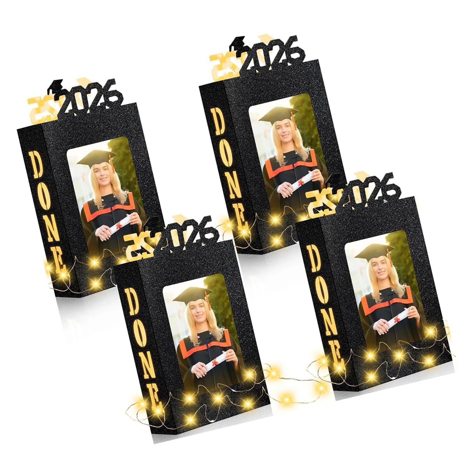 Kalttoy Black Desktop Picture Holder Stand Pet Graduation Picture Photo Display Box For Commemorating Achievements And Special Event Pet Frame For Graduation