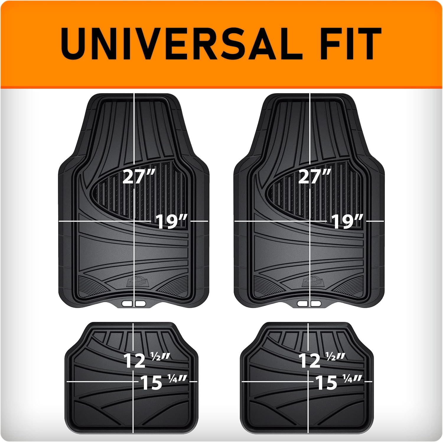 Armor All 4-Piece Black Rubber Floor Mats