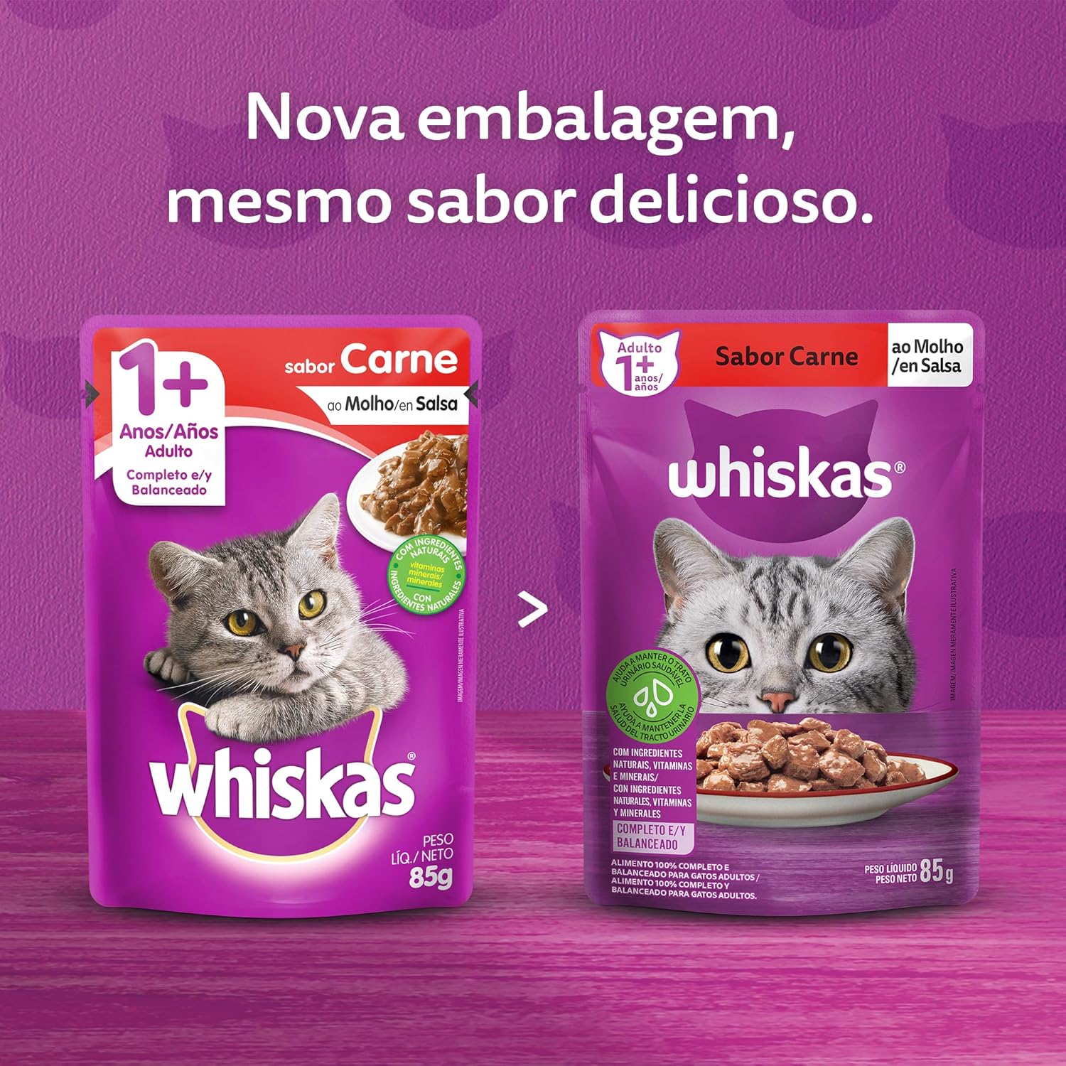 Desconto Amazon Whiskas Sachê Carne Ao Molho Para Gatos 85G 10