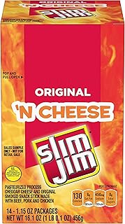 Original N Cheese Snack Sticks, 1.15 Ounce - 14 count per pack -- 6 packs per case.