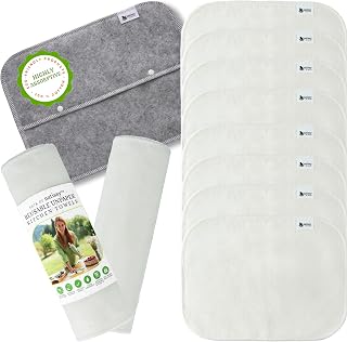 Wiederverwendbare Küchenrolle aus Baumwolle, 10 Stück waschbare Küchenrolle waschbar MADE IN EU; mehrveg wiederverwendbare Küchenpapier aus Stoff; nachhaltige Küchentücher; Reusable Kitchen Towels