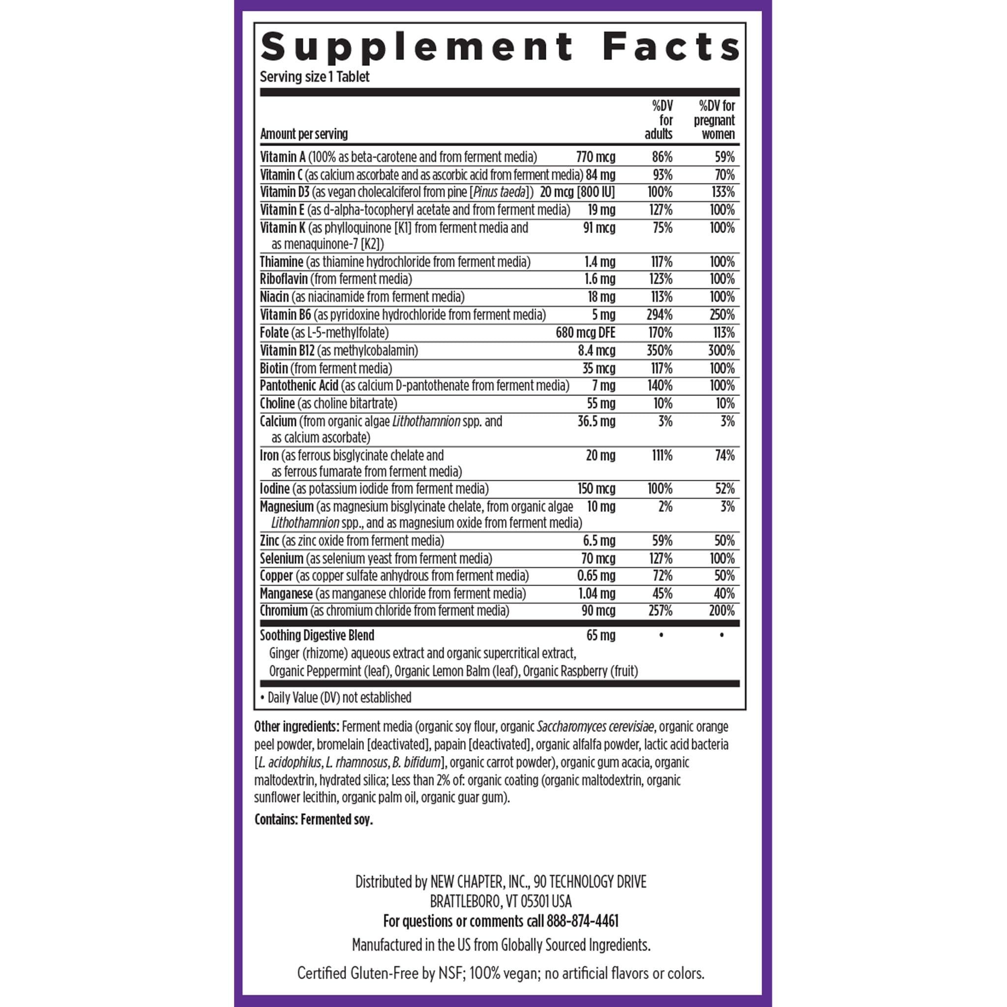 New Chapter One Daily Prenatal Multivitamin 35+, 90 Count — Amazon image 6