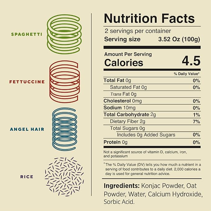 It’s Skinny Fettuccine y Angel Hair - Pasta Konjac Baja en Carbos - 12 Paquetes miniatura 2