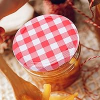 Vista 6 de Tapas para tarros de conserva, 40 unidades, tapas de repuesto para tarros de conservas, tapas profesionales para frascos, tapas de boca ancha, tapas