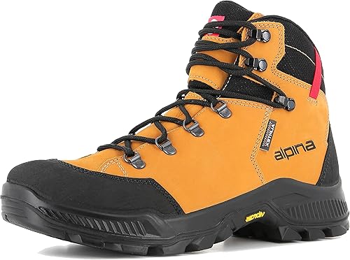 Alpina Stador ATX SummitSeeker - Botas de senderismo de cuero completo impermeables para hombre con suela Vibram y tecnología GTX