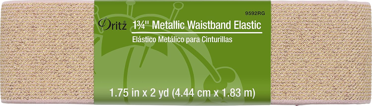 Dritz Notions Elastic WBMetallic 1 3/4"x 2yd