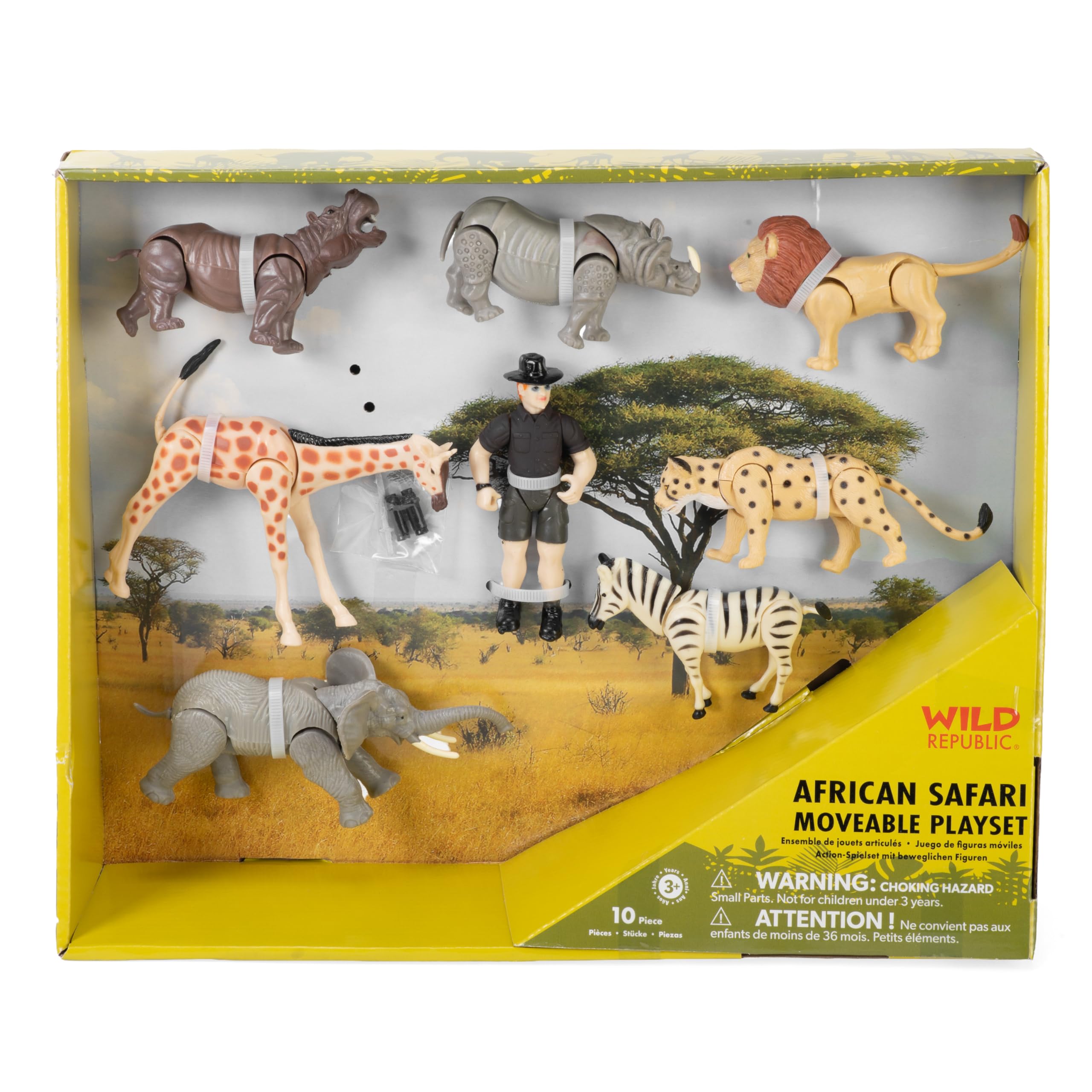 Amazon.co.jp: Wild Republic 可動アクションプレイセット サファリ 8