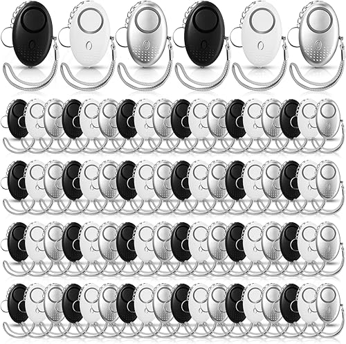 Miniatura 8 de Kanayu 4 unidades de alarma personal a granel de 130 dB con sonido seguro de emergencia, seguridad de autodefensa, llavero de alerta de seguridad