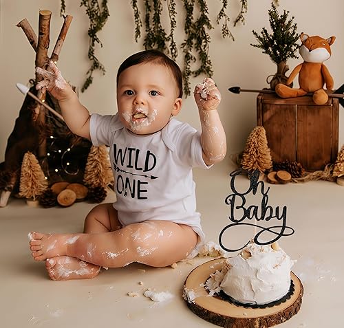 Miniatura 26 de Oh Baby Cake Topper – Suministros de decoración de pastel de fiesta de cumpleaños de bebé de alta calidad, para baby shower, revelación de género