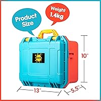 Vista 6 de DEVASO Carrying Case for Nintendo Switch Travel Case ,Professional Deluxe Waterproof Case Soft Lining Hard Case for Nintendo Switch OLED