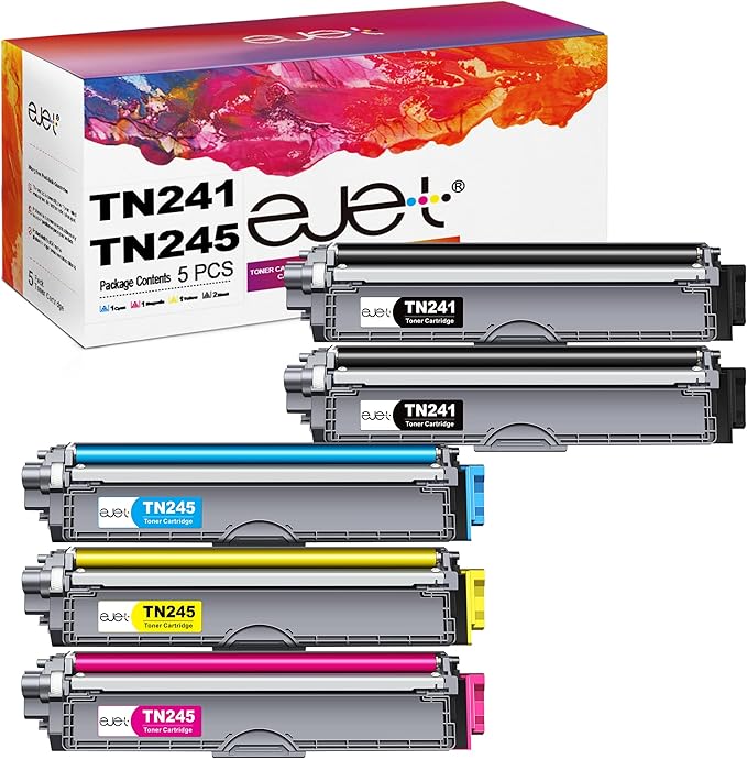 4 Toner Set kompatibel Brother TN 241-245 für Brother DCP-9015CDW