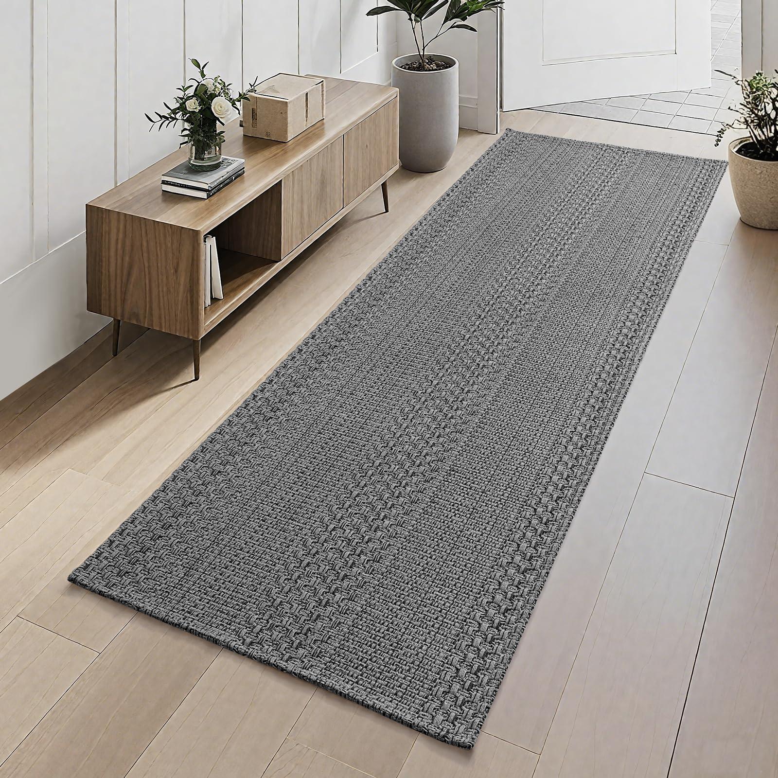 Cheerx Boho Runners for Hallways Washable Kitchen Runner Non Slip Rubber Backed Hallway Rugs Cotton Entryway Runner Rug Floor Carpet for Indoor Hall Backdoor