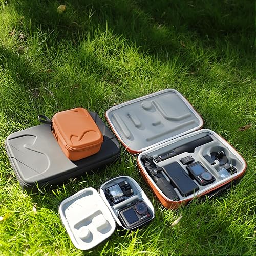 Miniatura 7 de Estuche de transporte para DJI Osmo Action 5 Pro43, bolsa de viaje portátil de almacenamiento de PU para DJI Osmo Action 5 Pro43 Accesorios