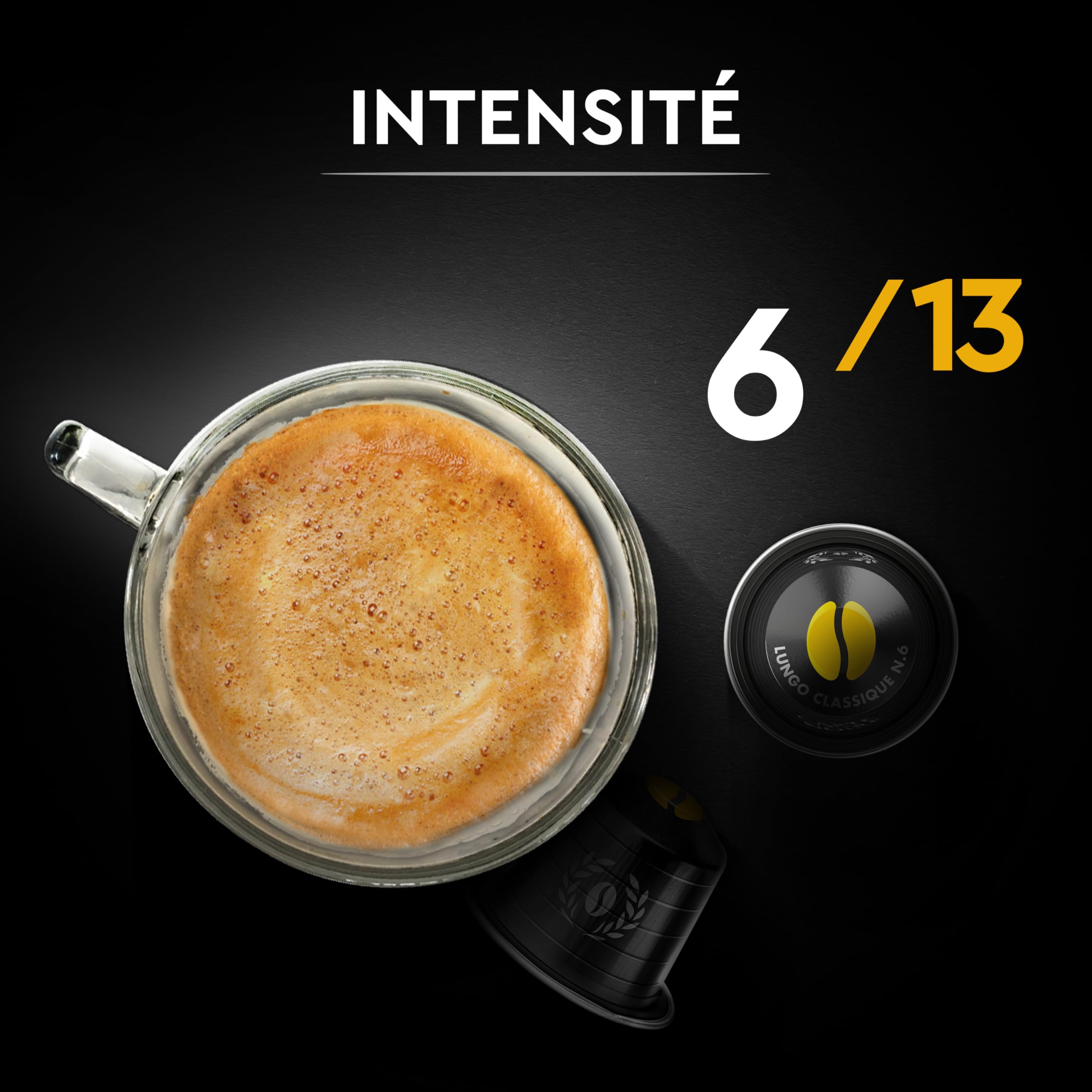 CARTE NOIRE - Capsules de Café Espresso Lungo N°6 Compatibles Nespresso® - Café Arabica - Lot de 4 x 60 Capsules Aluminium - Fabriqué en France