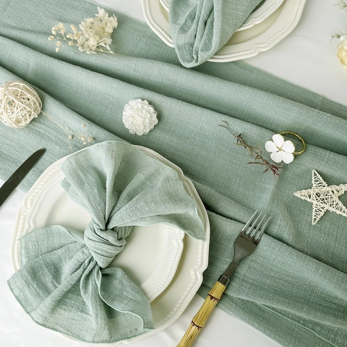 Servilleta, 100 Piezas de Gasa decoración Bodas, Uso Diario, manteles(Dark Khaki)