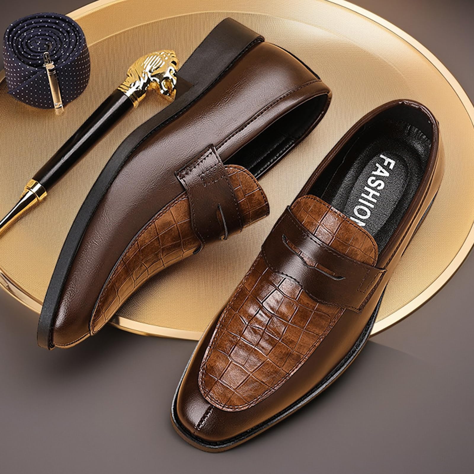 Mocassini da Uomo in Pelle Scarpe Eleganti | comodi, resistenti, antiscivolo, matrimoni, attività, formali, Business, all'aperto