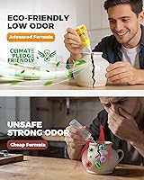 Vista 3 de Super Pegamento en Gel con Control de Precisión, 5ML【Doble Interbloqueo Molecular】 Pegamento Super Fuerte de CA Transparente para Plástico