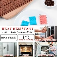 Vista 3 de 5 Piezas de Moldes de Silicona Separables para Chocolate, Molde Cuadrado de Silicona, Molde de Barra de Chocolate de Caramelo Antiadherente, Molde