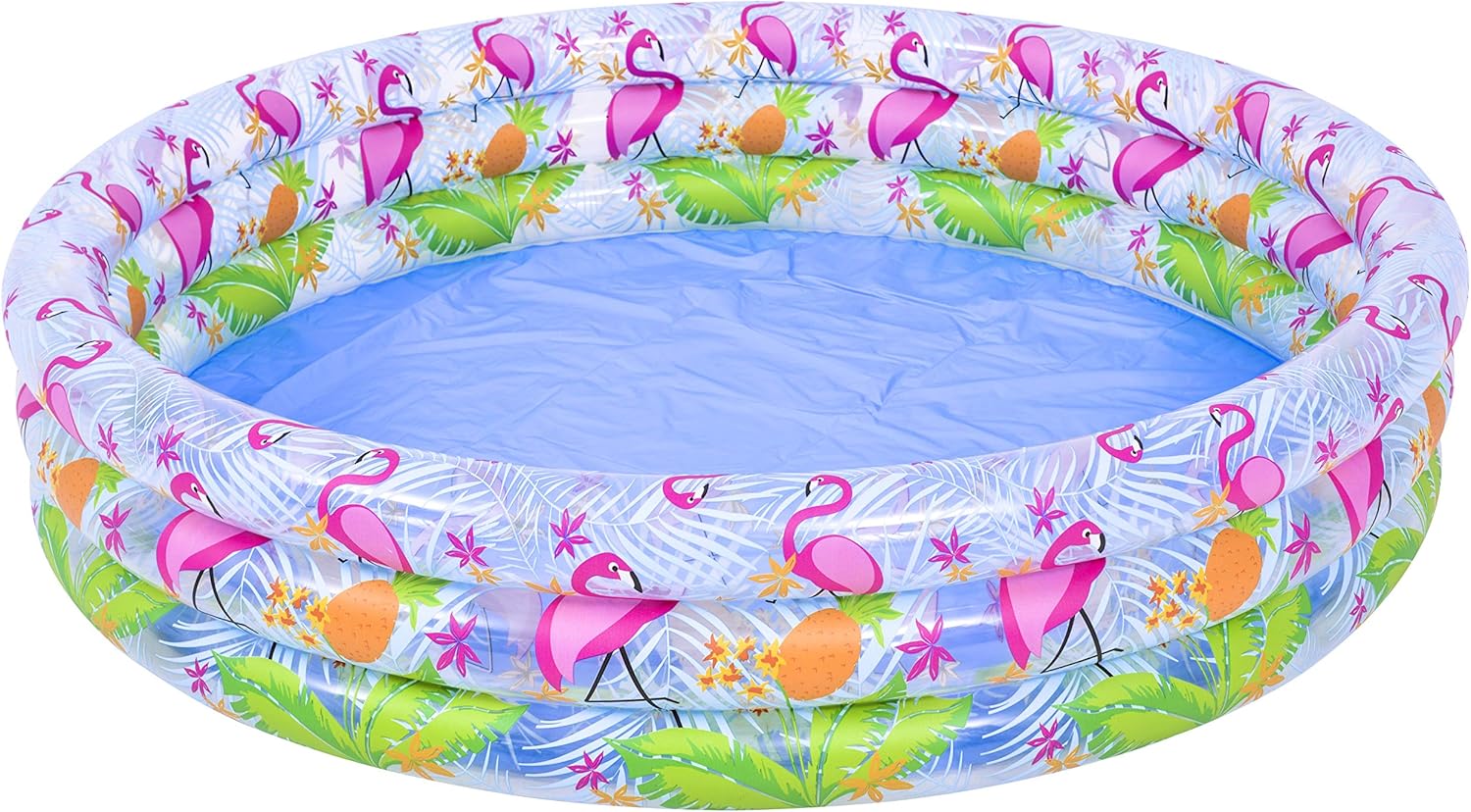 Jilong - Flamingo 3 Ring Pool Flamingo Piscina Hinchable para niños, 57158