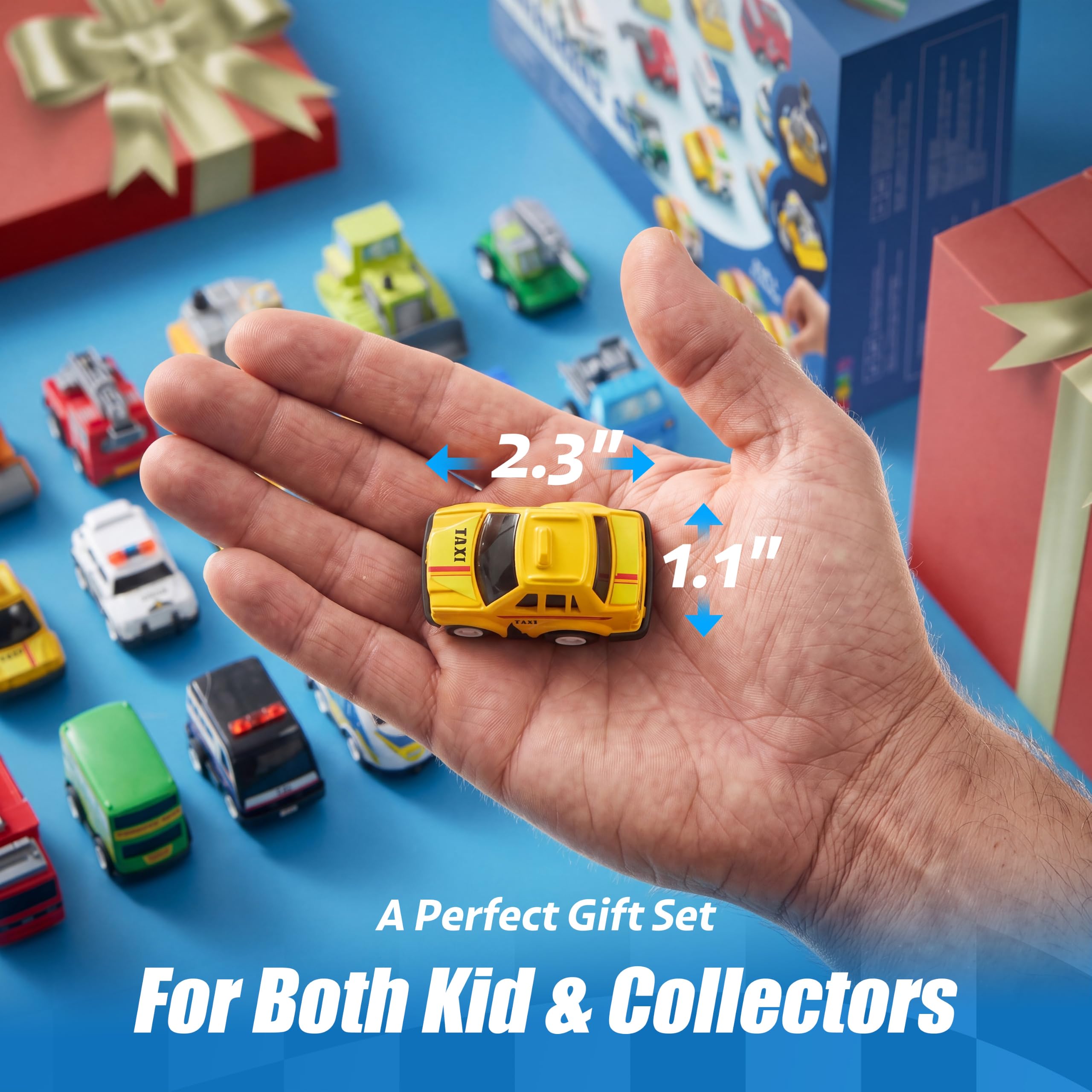 JOYIN 18 Pcs Pull Back City Cars and Trucks Toy Vehicles Set Friction Powered Mini Cars Toys for Toddlers Party Favors for Kids 3-5 Birthday Gifts for Boys and Girls Goodie Bag Stuffers product thumbnail 3